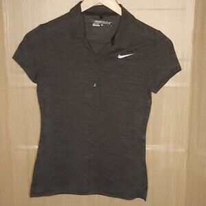 Nike Golf Womens Vail Golf Club Grey Polo Small